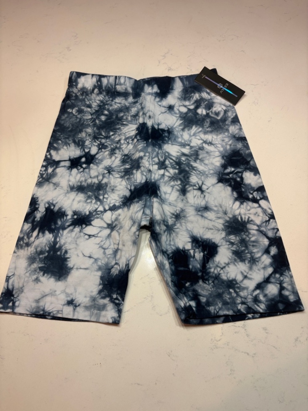 Women's Tie-Dye Shorts - Navy & White